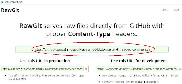 Copy Paste URL cdn.rawgit blablabla
