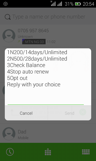 Airtel plan of N200 for 2GB and N500 for 5GB