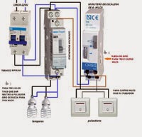 Automatico escalera 4hilos con contactor monofasico