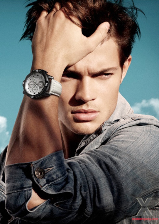 Top model Eugen Bauder in a shoot for Guess Accessories campaign S S 2011