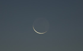 very slim crescent moon