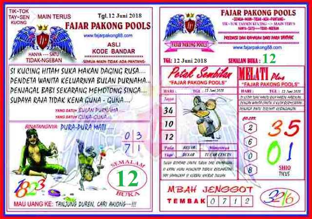 Kode Syair Fajar Pakong 13 Juni 2018