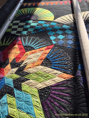 Jo's Circle of Life Jacqueline de Jonge Quilt, custom quilted at Fabadashery Longarm Quilting