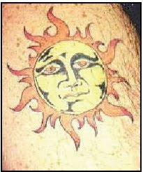 sun and stars tattoos design