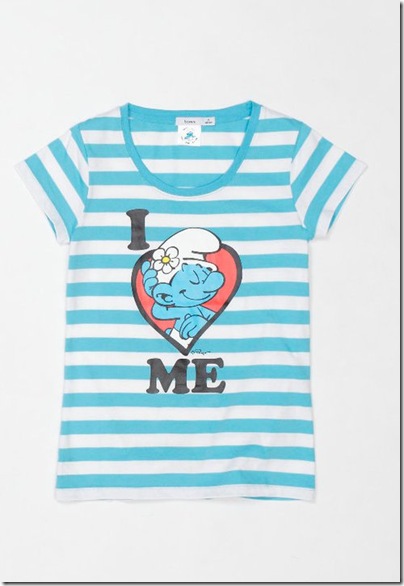 Woman Smurf Print Tee 08 - HKD 129