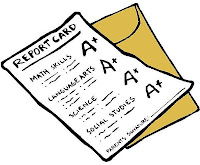 report card and envelope