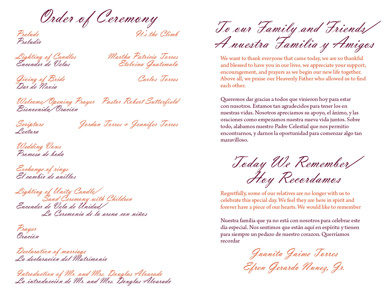 wedding programs templates