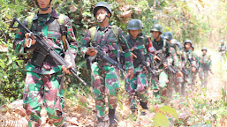 Tunjang Penugasan Operasi di Wilayah Papua, Prajurit Macan Kumbang Yonif 521/DY Laksanakan Latihan Jelajah Medan 