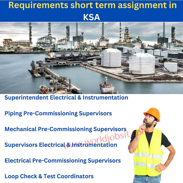 Requirements short term assignment in KSA
