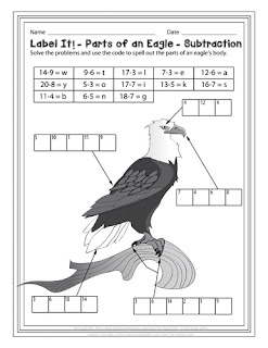 Eagle Label It! Subtraction Puzzle - free download