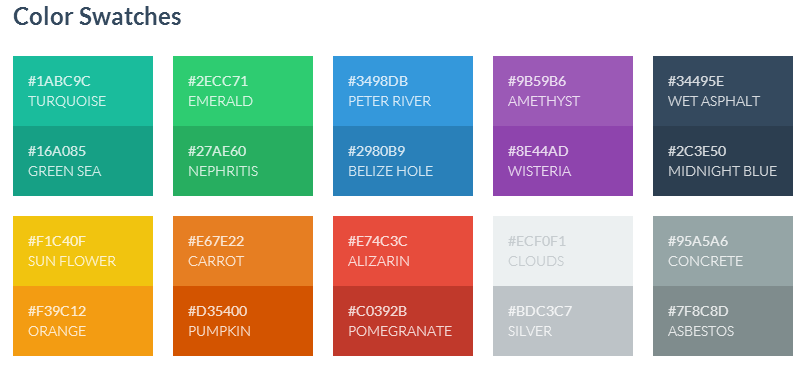 Tabel Hex Code Warna Untuk Blog INDZGN