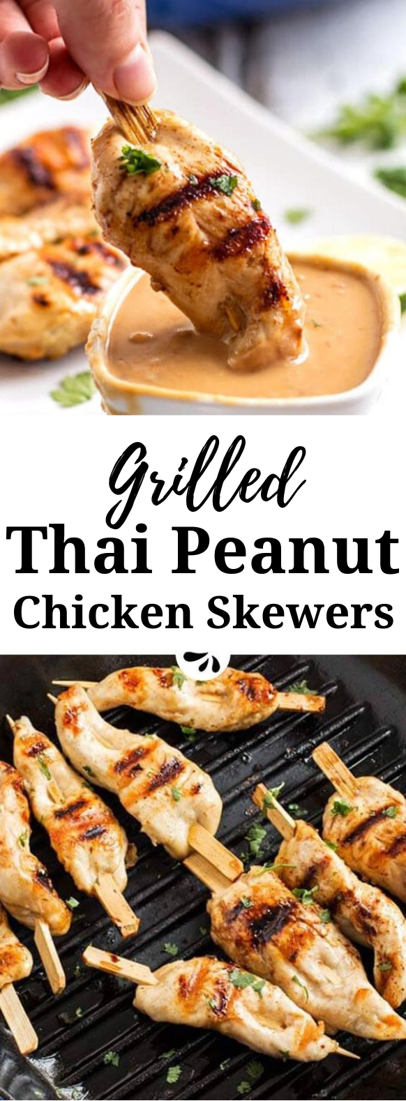 Thai Peanut Chicken Skewers #Dinner #Chicken