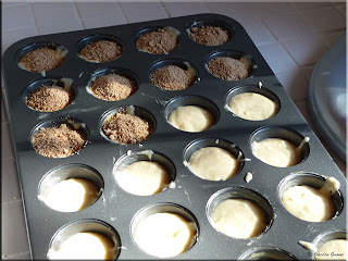 preparing the mini muffin tins