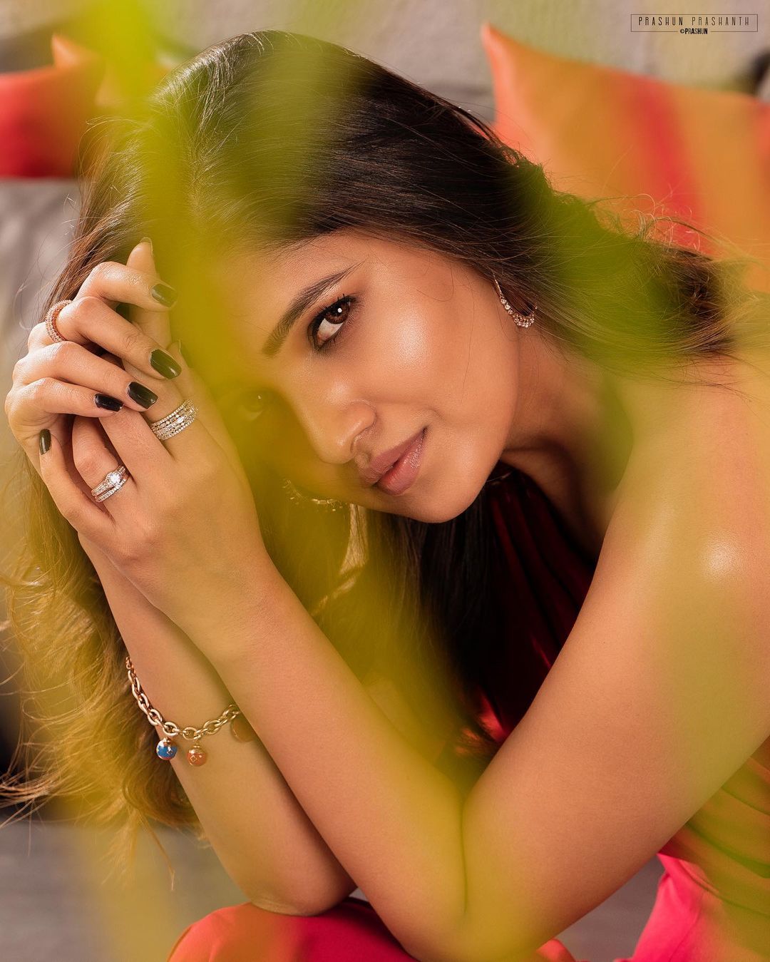 Actress Vani Bhojan Latest Hot Photoshoot Stills in Red Dress