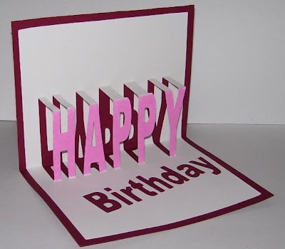  Birthday Cards on Susan Bluerobot  Happy Birthday Word Pop Up Card  Plus Pattern For