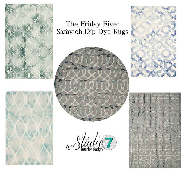 the friday five, safavieh, safavieh rug, safavieh dip dye, rug, dip dye, dip dye rug, gray rug, grey rug, charcoal rug, kitchen rug, round rug, affordable rug, cheap rug, wool rug, wool blend rug, trellis rug, blue rug, blue trellis, bay window, round table, round dining table, round kitchen table, white kitchen chairs, white chair, tan cabinets, beige kitchen, aloof gray, sherwin williams, gray paint, grey paint