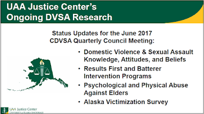 UAA Justice Center's Ongoing DVSA Research