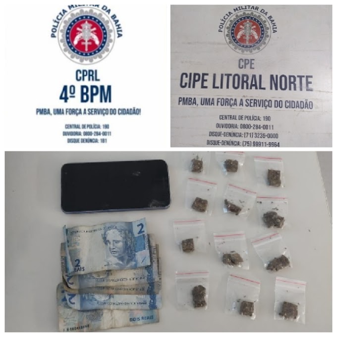 Policiais do Quarto Batalhão e CIPE — LN realizam prisão por tráfico de drogas em Inhambupe