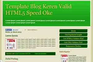 Template Blog Keren Valid HTML5 Speed Oke