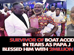 Breaking News: See how Billionaire Prophet Jeremiah Fufeyin blessed Mr THANKGOD IKOMA with 2 million naira, a survivor of the Infamous boat accident that took the lives of Junior Pope and 4 others (watch videos)