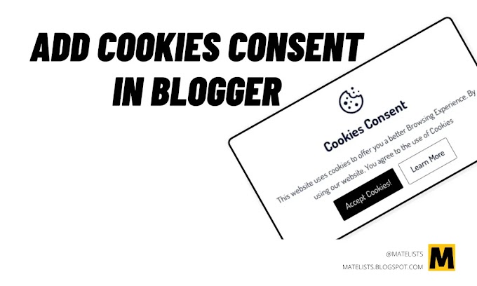 How To Add Cookies Consent In Blogger?