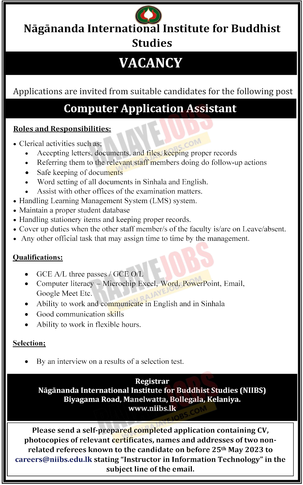 Computer Application Assistant