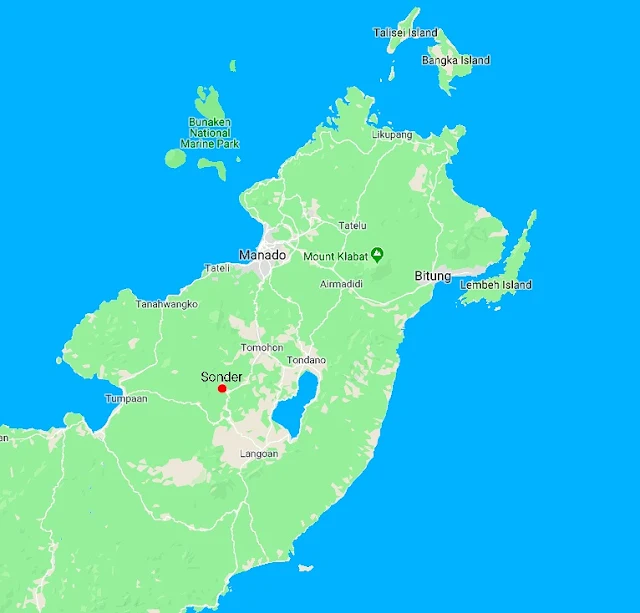 Minahasa highland map