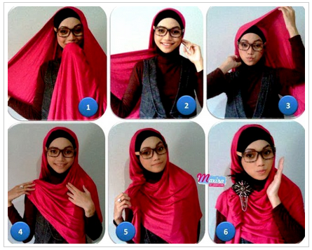 Gambar Tutorial Hijab Untuk Yang Berkacamata Terbaru 2016