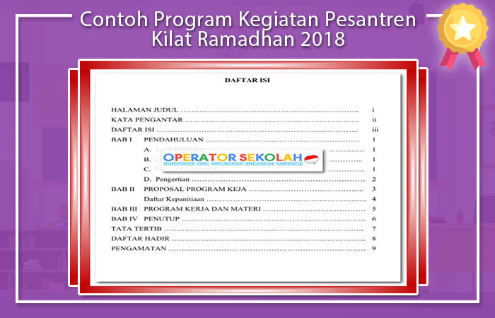  Dalam menjalankan setiap Program Kegiatan memang terlbih harus disiapkan setiap sasaran d Contoh Program Kegiatan Pesantren Kilat Ramadhan 2018