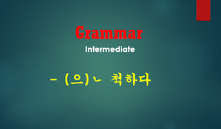(으)ㄴ 척하다 Intermediate Grammar