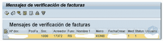 SAP Mensaje KONS - Consultoria-SAP