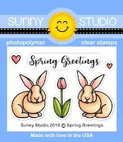 Sunny Studio Stamps: Introducing Spring Greetings 2x3 Photopolymer Clear Easter Bunny Stamps