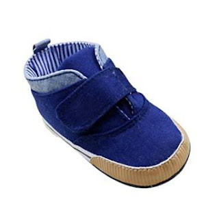 Baby velcro Boy's Canvas Soft Sole Velcro Sneaker High Shoe