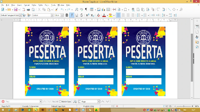 Name Tag Panitia Versi 3