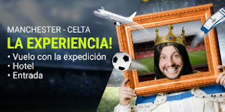 luckia sorteo experiencia ver Manchester United vs Celta hasta 5 mayo