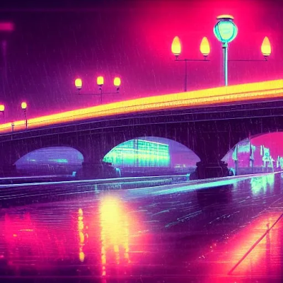 Bords de Seine en retrowave