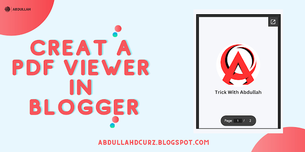 How to Creat a PDF Viewer in Blogger Post