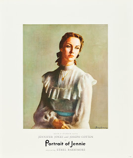 PORTRAIT OF JENNIE. Estados Unidos. Cartel promocional: 56 x 66 cms. Autor: Robert Brackman. JENNIE. Portrait of Jennie. 1948. Estados Unidos. Dirección: William Dieterle. Reparto: Jennifer Jones, Joseph Cotten, Ethel Barrymore, Lillian Gish, Cecil Kellaway, David Wayne, Albert Sharpe, Henry Hull, Florence Bates, Felix Bressart, Clem Bevans, Maude Simmons.