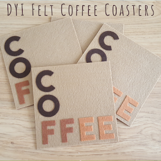 DIY felt coffee coasters