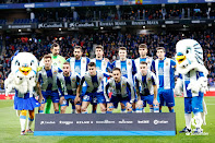 R. C. D. ESPANYOL DE BARCELONA. Temporada 2018-19. Diego López, Borja Iglesias, Dídac Vilà, Mario Hermoso, Lluis López y Javi López; Leo Baptistao, Sergi Darder, Marc Roca, Sergio García y Álex López. R. C. D. ESPANYOL DE BARCELONA 2 (Baptistao, Rosales) REAL MADRID C. F. 4 (Benzema 2, Sergio Ramos, Bale). 27/01/2019. Campeonato de Liga de 1ª División, jornada 21. Cornellá-El Prat, Barcelona, RCDE Stadium.