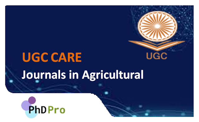 List of UGC CARE journals in Agricultural