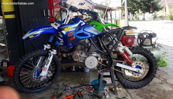 10 Gambar Modifikasi Motor Trail Gestrek Bebek Modif Fizr 