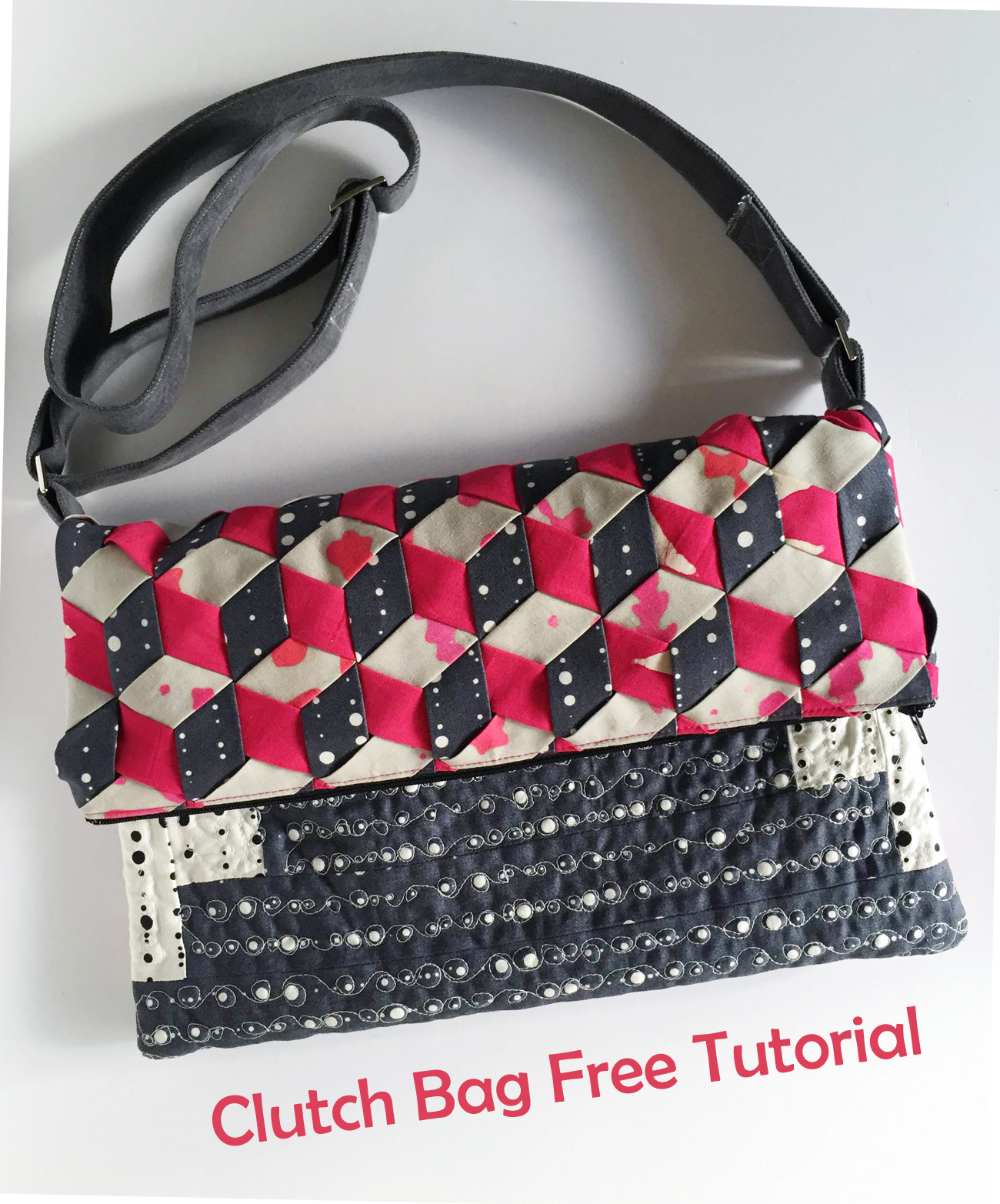 Foldover Zippered Clutch Bag Sewing Tutorial