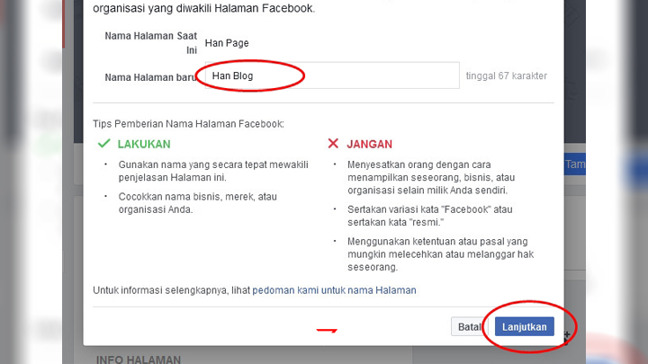 Terbukti! Cara Mengubah Nama Fanspage Facebook