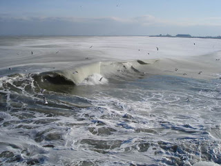 El mar Negro, congelado en invierno