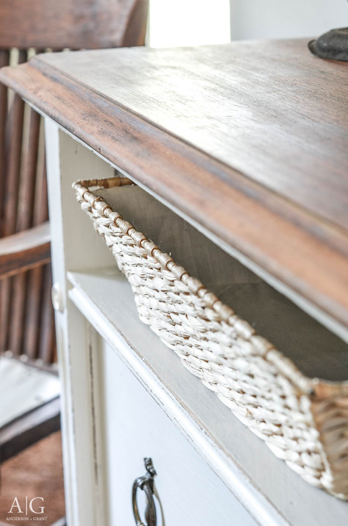 Useful storage in a dining room buffet.  |  www.andersonandgrant.com