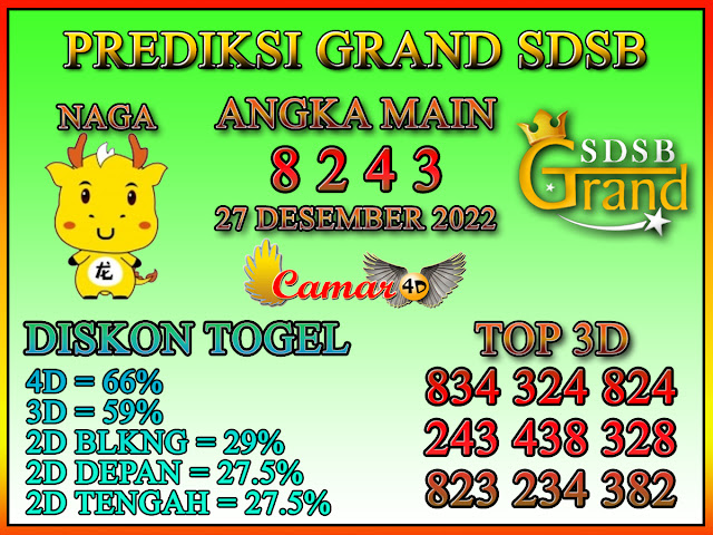 Prediksi Togel GSB 27  Desember 2022