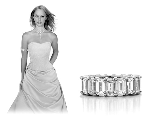 Most popular metals for creating an eternity band are white gold