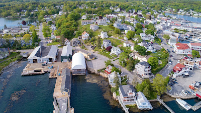 Aerial images of Boothbay Harbor, Maine