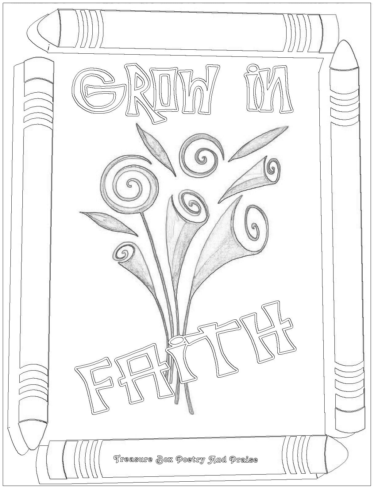 Grow In Faith Coloring Sheet